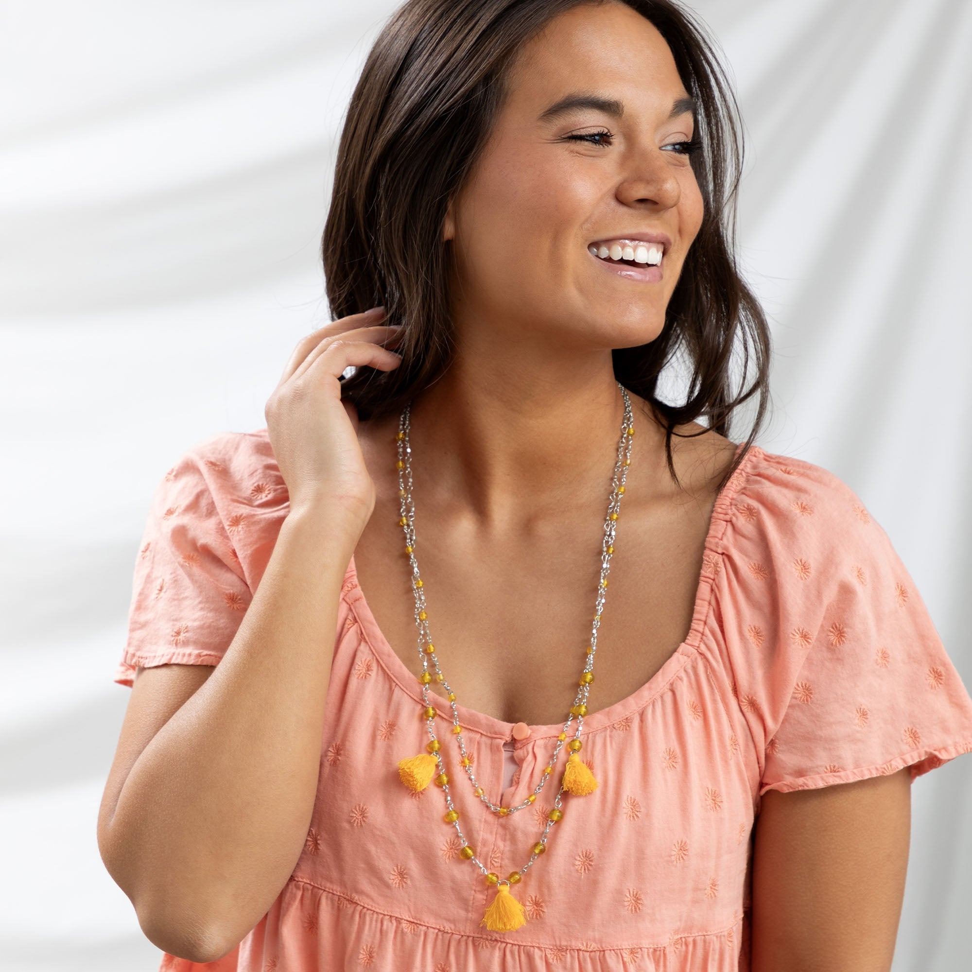 Taj Tassel Necklace Necklaces - Fashion La Vie Bien Taj Tassel Necklace