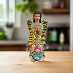Talavera Angel Statue | Hand - Painted Mexican Ceramic Figurine Talavera Statue La Vie Bien Talavera Angel Statue | Hand - Painted Mexican Ceramic Figurine