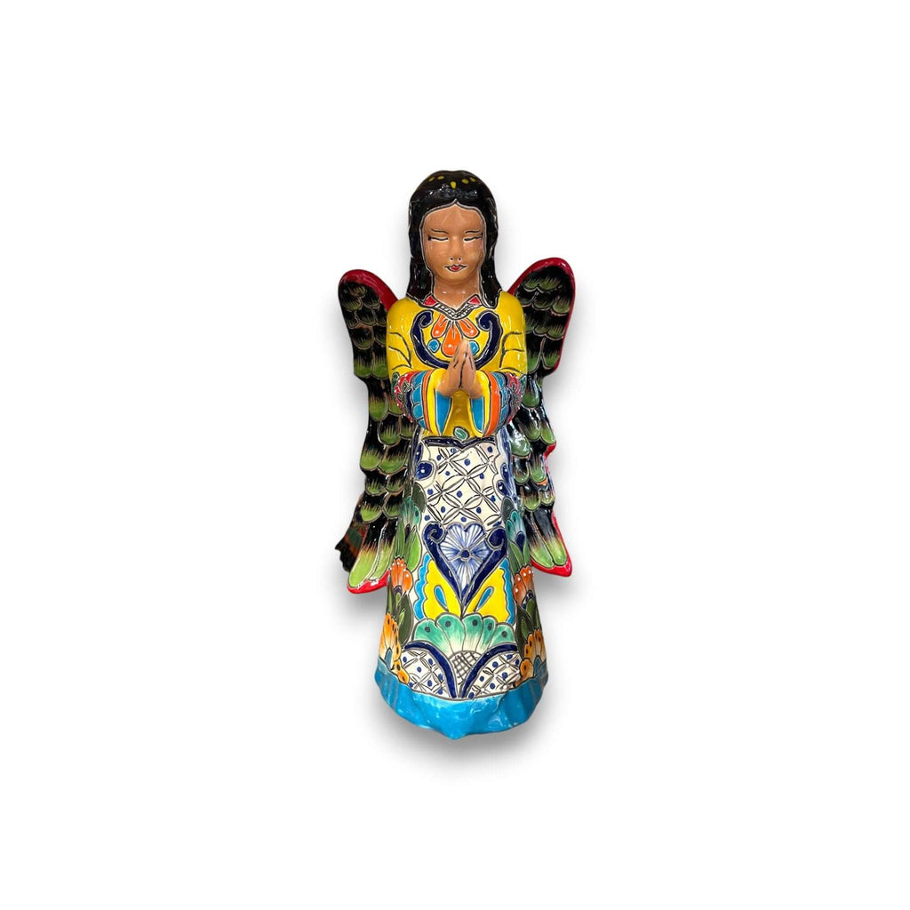 Talavera Angel Statue | Hand-Painted Mexican Ceramic Figurine Talavera Statue La Vie Bien Talavera Angel Statue | Hand-Painted Mexican Ceramic Figurine
