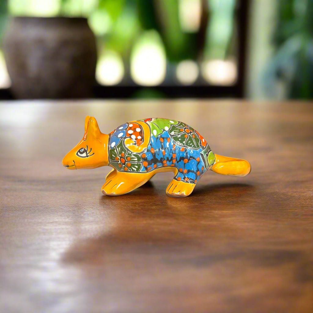 Talavera Armadillo Figurine | Hand-Painted Mexican Decor Talavera Figurine La Vie Bien Talavera Armadillo Figurine | Hand-Painted Mexican Decor
