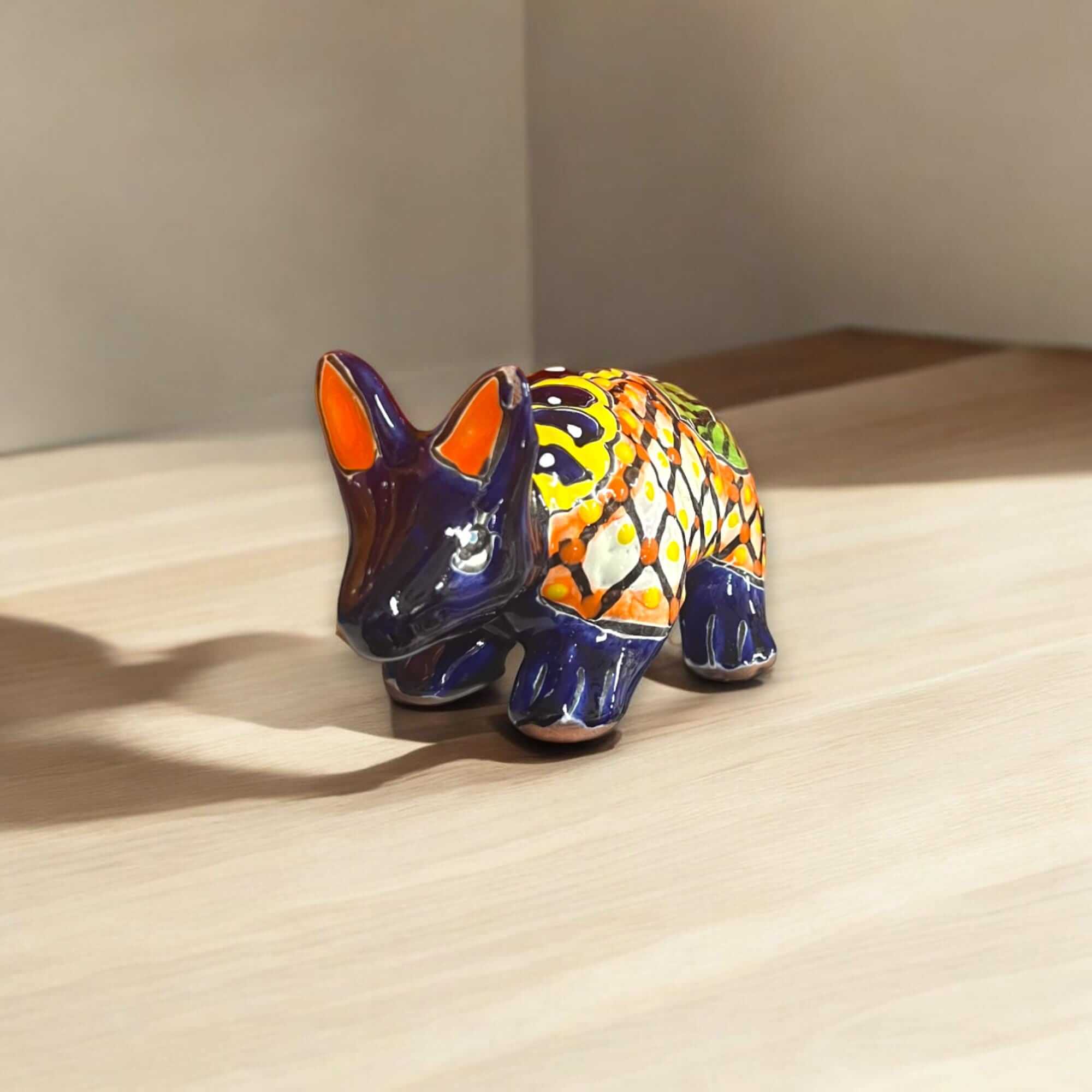 Talavera Armadillo Figurine | Hand-Painted Mexican Decor Talavera Figurine La Vie Bien Talavera Armadillo Figurine | Hand-Painted Mexican Decor