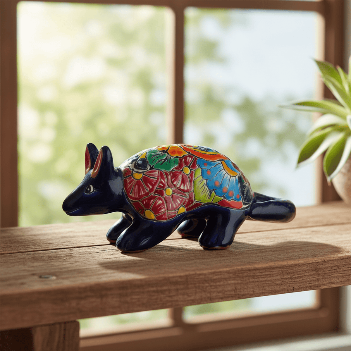 Talavera Armadillo Figurine | Hand-Painted Mexican Decor Talavera Figurine La Vie Bien Talavera Armadillo Figurine | Hand-Painted Mexican Decor