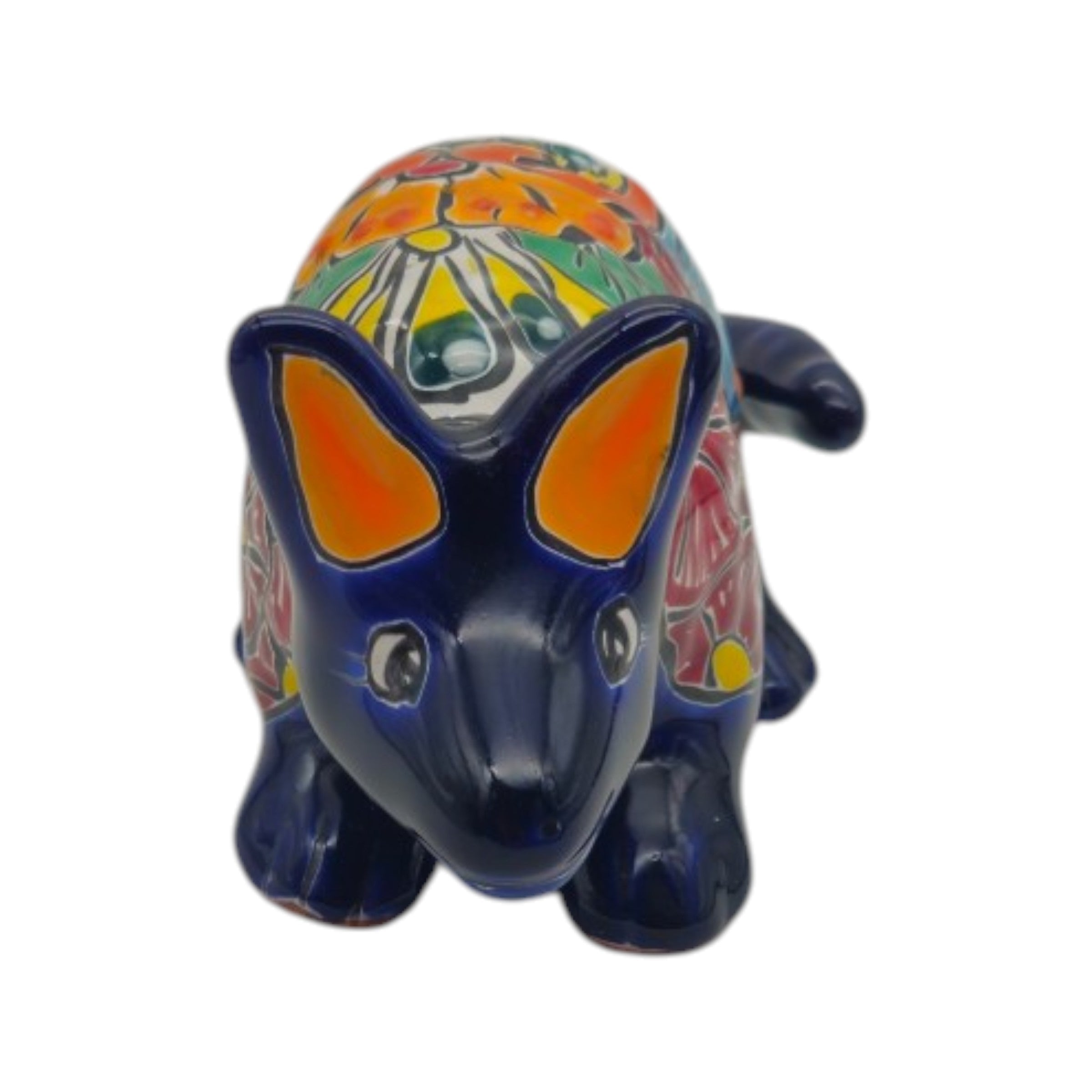 Talavera Armadillo Figurine | Hand-Painted Mexican Decor