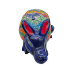 Talavera Armadillo Statue | Hand-Painted Mexican Folk Art Animal