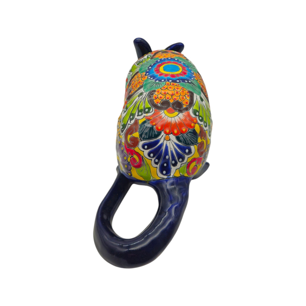 Talavera Armadillo Statue | Hand-Painted Mexican Folk Art Animal