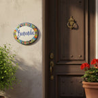 Talavera Bienvenidos Plaque | Hand-Painted Mexican Welcome Sign