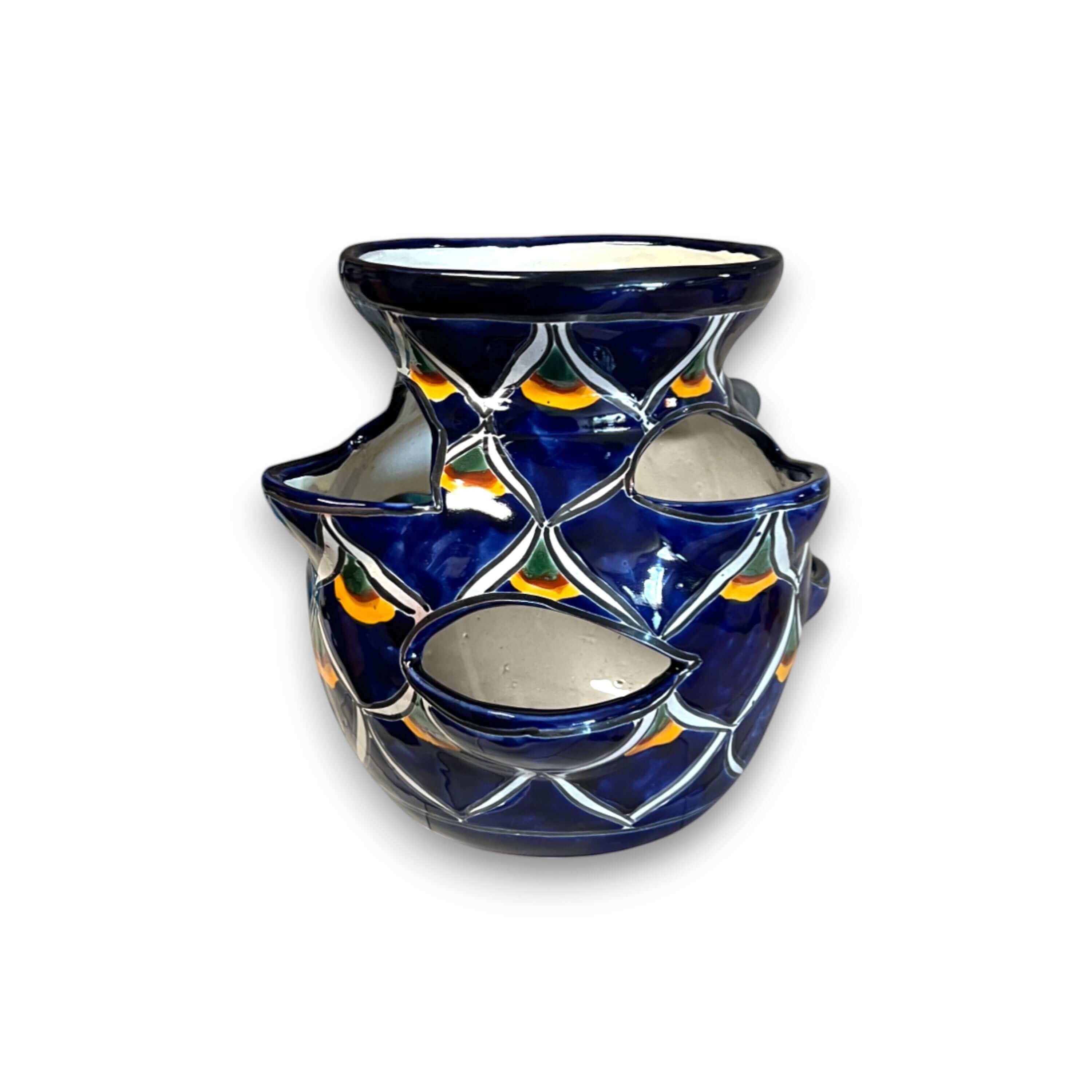 Talavera Strawberry Planter | Blue Peacock Design
