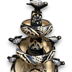 Talavera Blue & White Fountain | Authentic Mexican Ceramic Water Feature