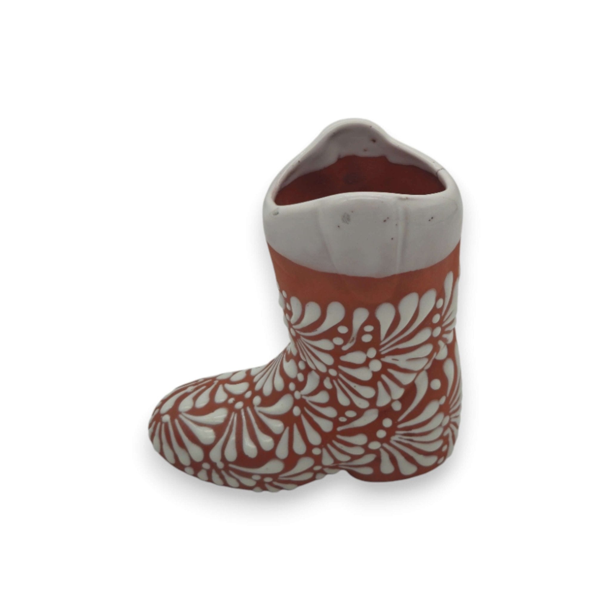 Talavera Boot Planter | Hand-Painted Mexican Pottery Accent Talavera Planter La Vie Bien Talavera Boot Planter | Hand-Painted Mexican Pottery Accent