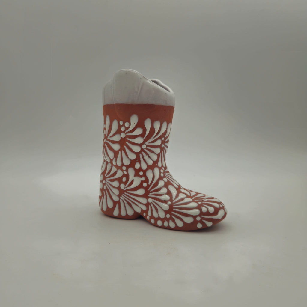 Talavera Boot Planter | Hand-Painted Mexican Pottery Accent