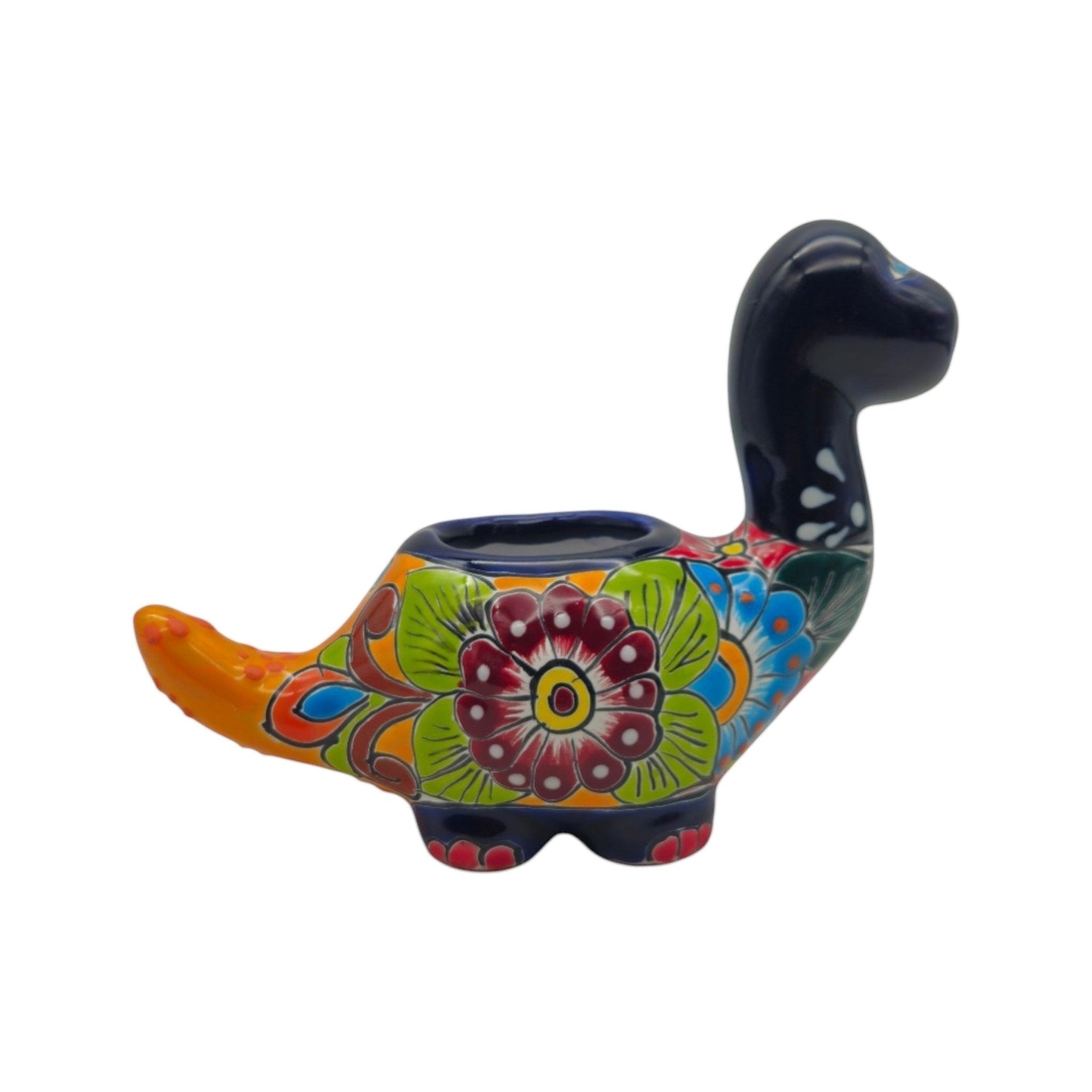 Talavera Brachiosaurus Planter | Colorful Mexican Succulent Pot Talavera Planter La Vie Bien Talavera Brachiosaurus Planter | Colorful Mexican Succulent Pot