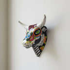 Talavera Bull Skull Wall Art | Day of the Dead Decor Talavera Wall Art La Vie Bien Talavera Bull Skull Wall Art | Day of the Dead Decor