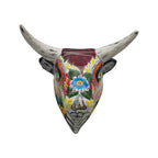 Talavera Bull Skull Wall Art | Day of the Dead Decor Talavera Wall Art La Vie Bien Talavera Bull Skull Wall Art | Day of the Dead Decor
