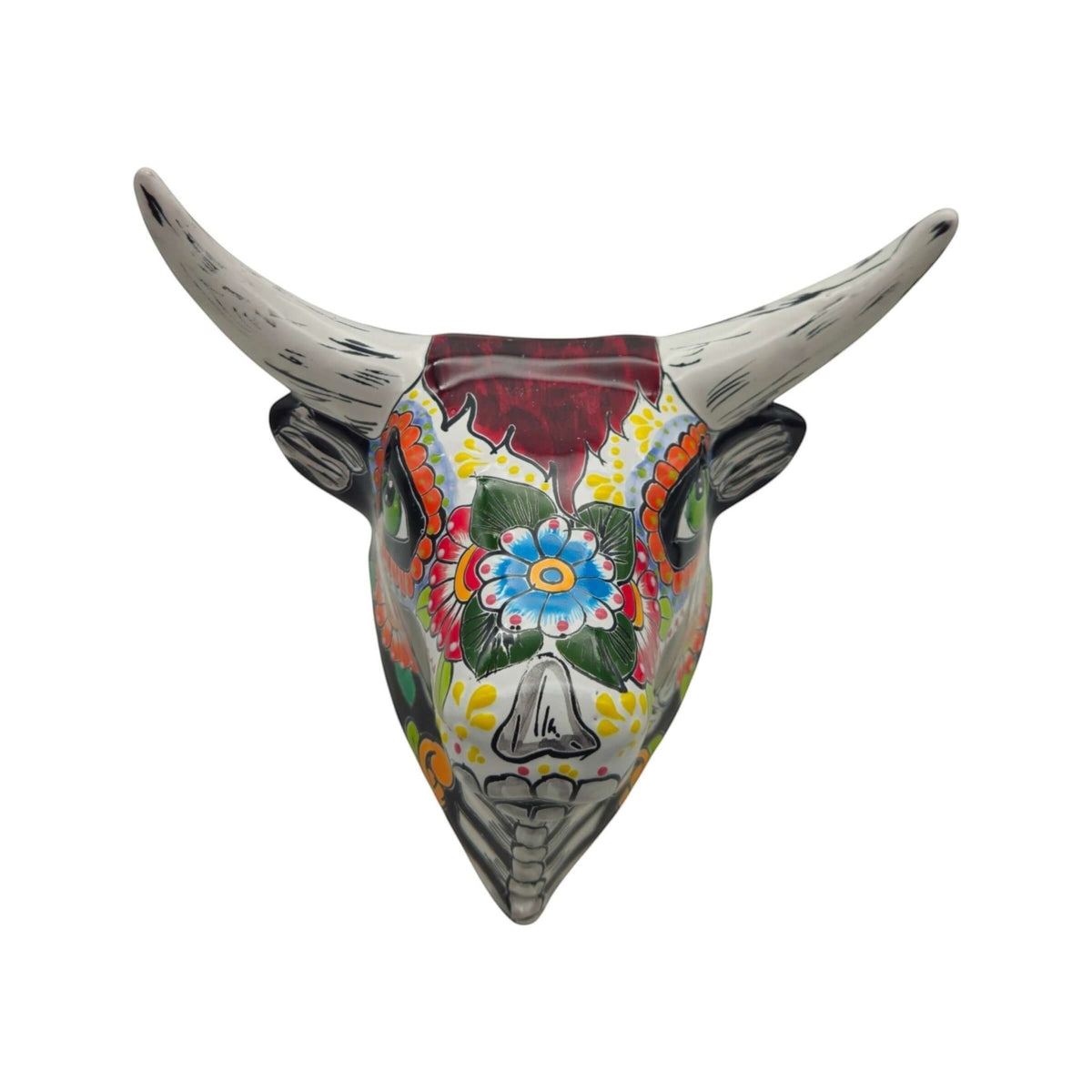 Talavera Bull Skull Wall Art | Day of the Dead Decor Talavera Wall Art La Vie Bien Talavera Bull Skull Wall Art | Day of the Dead Decor