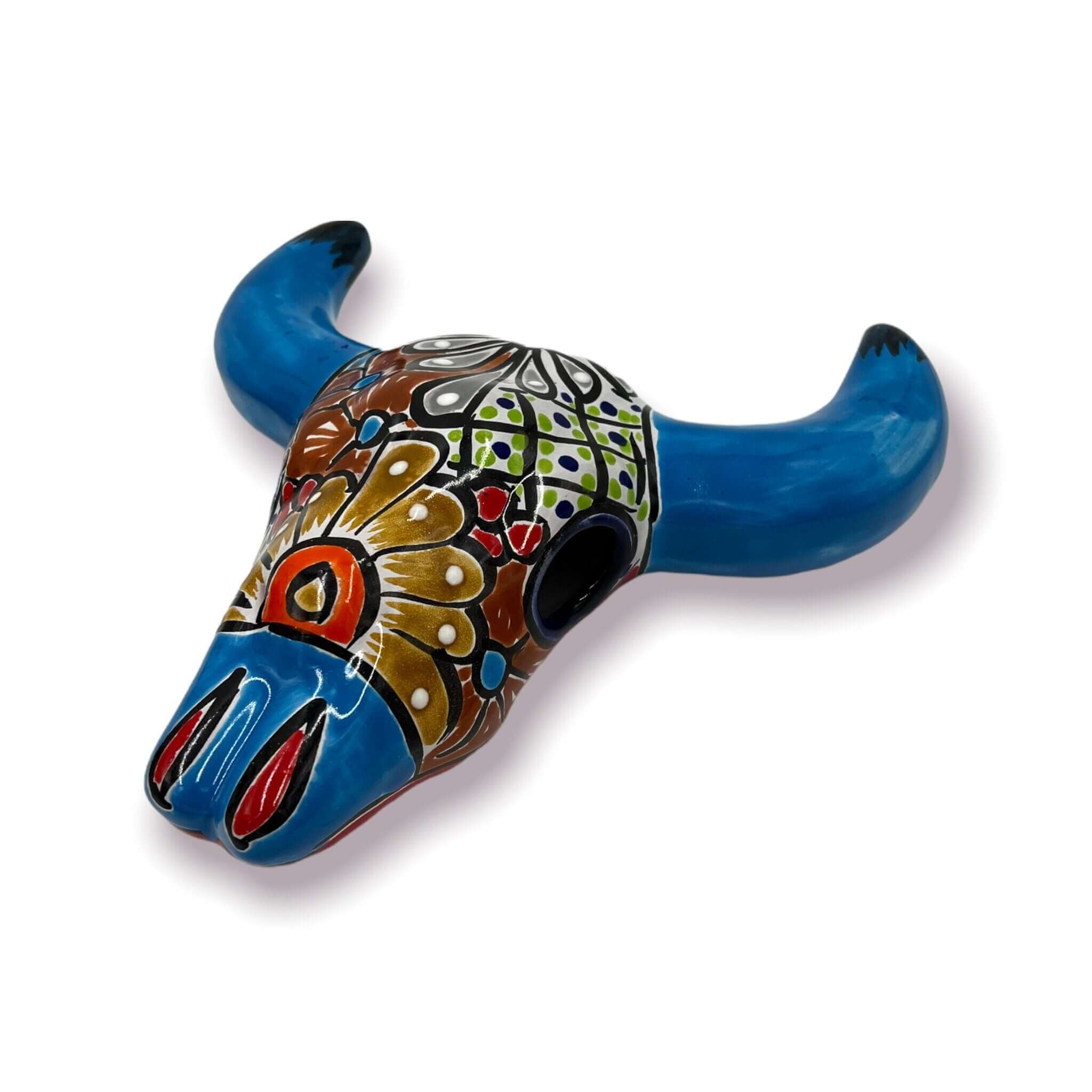 Talavera Bull Skull Wall Decor | Colorful Handcrafted Longhorn Art Talavera Wall Art La Vie Bien Talavera Bull Skull Wall Decor | Colorful Handcrafted Longhorn Art