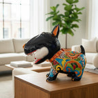 Talavera Bull Terrier Decor | Hand - painted Ceramic Dog with Bone (Extra Large) Talavera Statue La Vie Bien Talavera Bull Terrier Decor | Hand - painted Ceramic Dog with Bone (Extra Large)