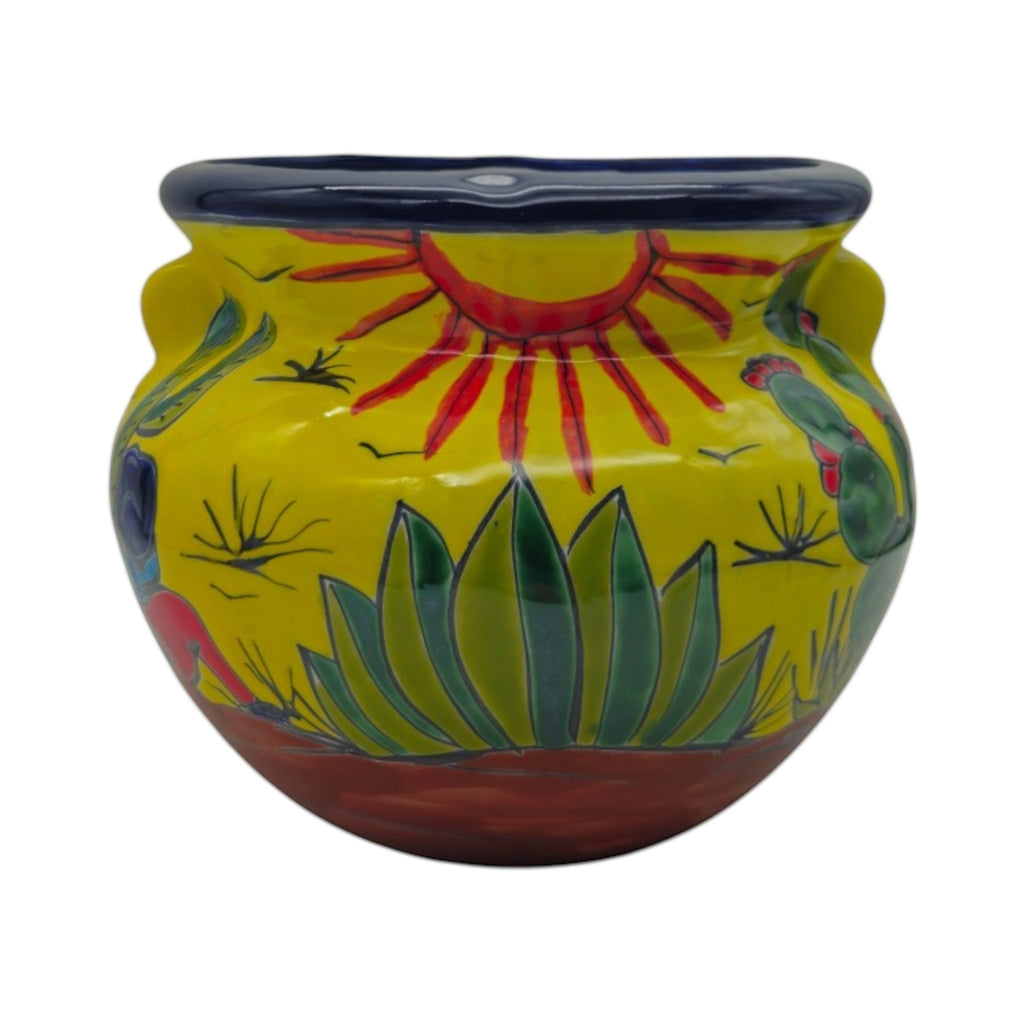 Talavera Cactus Planter | Yellow Desert Design Talavera Planter La Vie Bien Talavera Cactus Planter | Yellow Desert Design