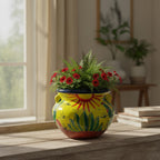 Talavera Cactus Planter | Yellow Desert Design Talavera Planter La Vie Bien Talavera Cactus Planter | Yellow Desert Design
