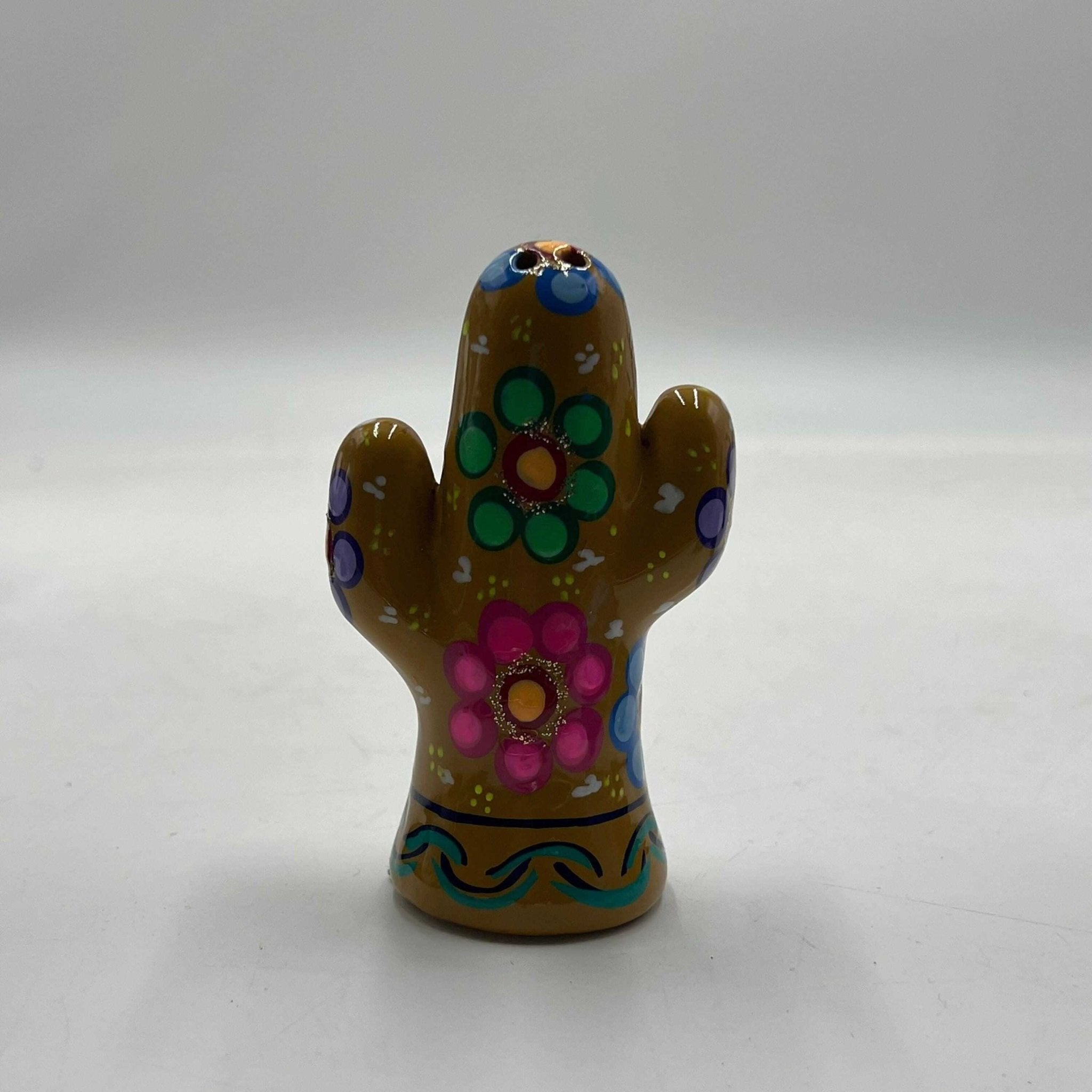 Talavera Cactus Salt & Pepper Set | Handmade Mexican Pottery Mexican Salt & Pepper Shakers La Vie Bien Talavera Cactus Salt & Pepper Set | Handmade Mexican Pottery