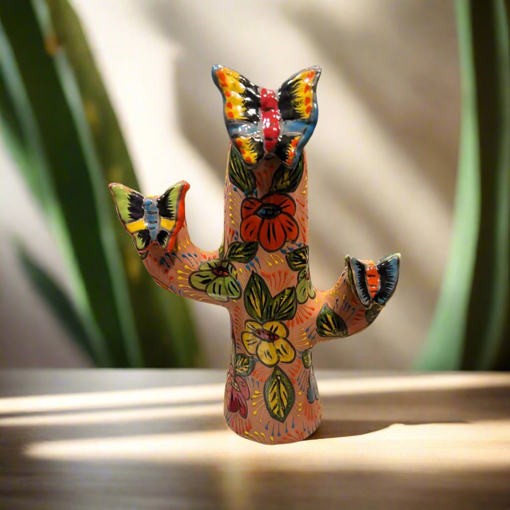 Talavera Cactus Statue | Colorful Handmade Mexican Art Talavera Statue La Vie Bien Talavera Cactus Statue | Colorful Handmade Mexican Art