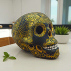 Talavera Calavera Skull | Hand-Painted Ceramic Decor Guerrero Statue La Vie Bien Talavera Calavera Skull | Hand-Painted Ceramic Decor