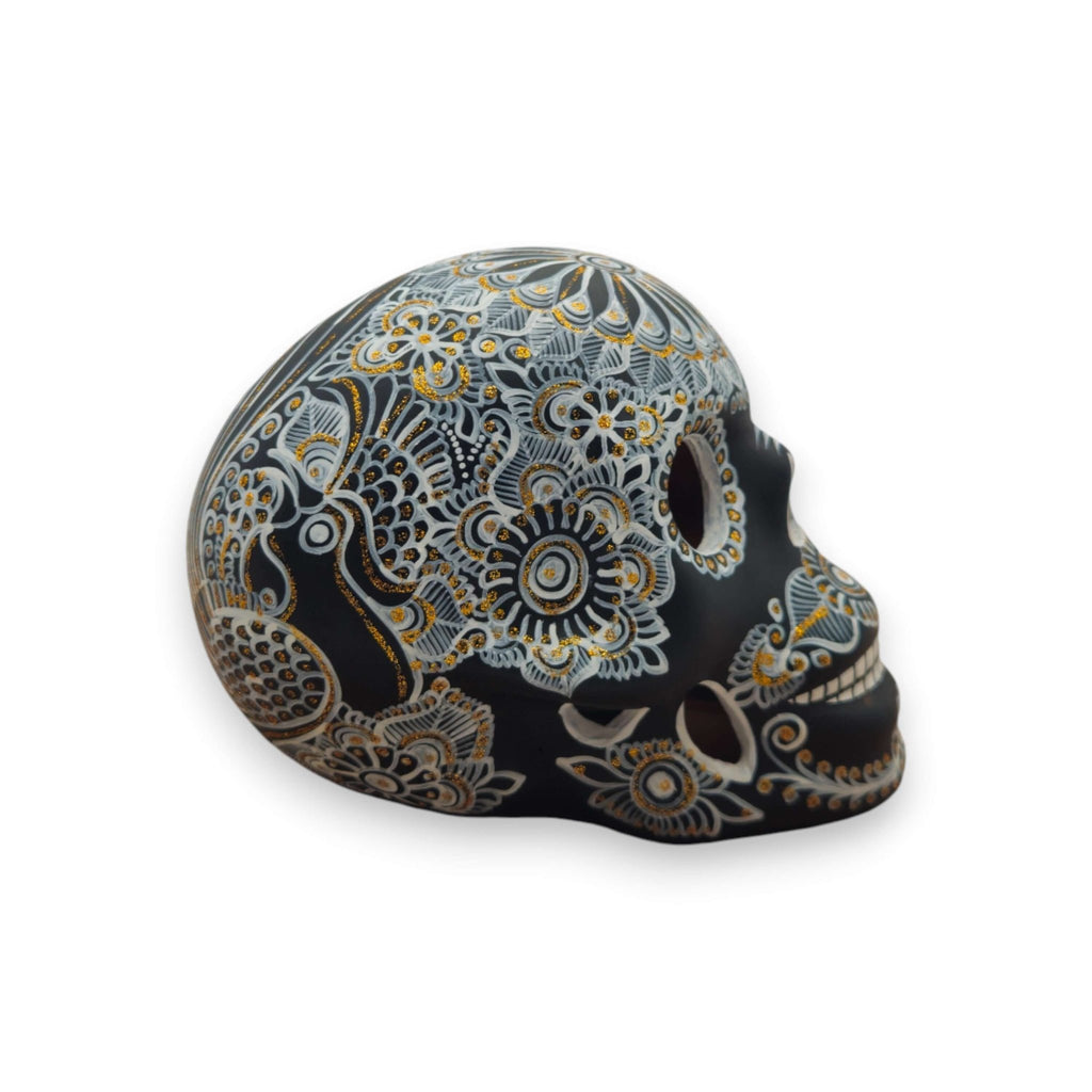Talavera Calavera Skull | Hand-Painted Ceramic Decor Guerrero Statue La Vie Bien Talavera Calavera Skull | Hand-Painted Ceramic Decor