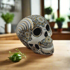 Talavera Calavera Skull | Hand-Painted Ceramic Decor Guerrero Statue La Vie Bien Talavera Calavera Skull | Hand-Painted Ceramic Decor