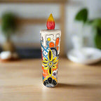 Talavera Candle Figurine | Hand - Painted Decorative Mexican Ceramic Art Talavera Figurine La Vie Bien Talavera Candle Figurine | Hand - Painted Decorative Mexican Ceramic Art