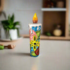 Talavera Candle Figurine | Hand - Painted Decorative Mexican Ceramic Art Talavera Figurine La Vie Bien Talavera Candle Figurine | Hand - Painted Decorative Mexican Ceramic Art
