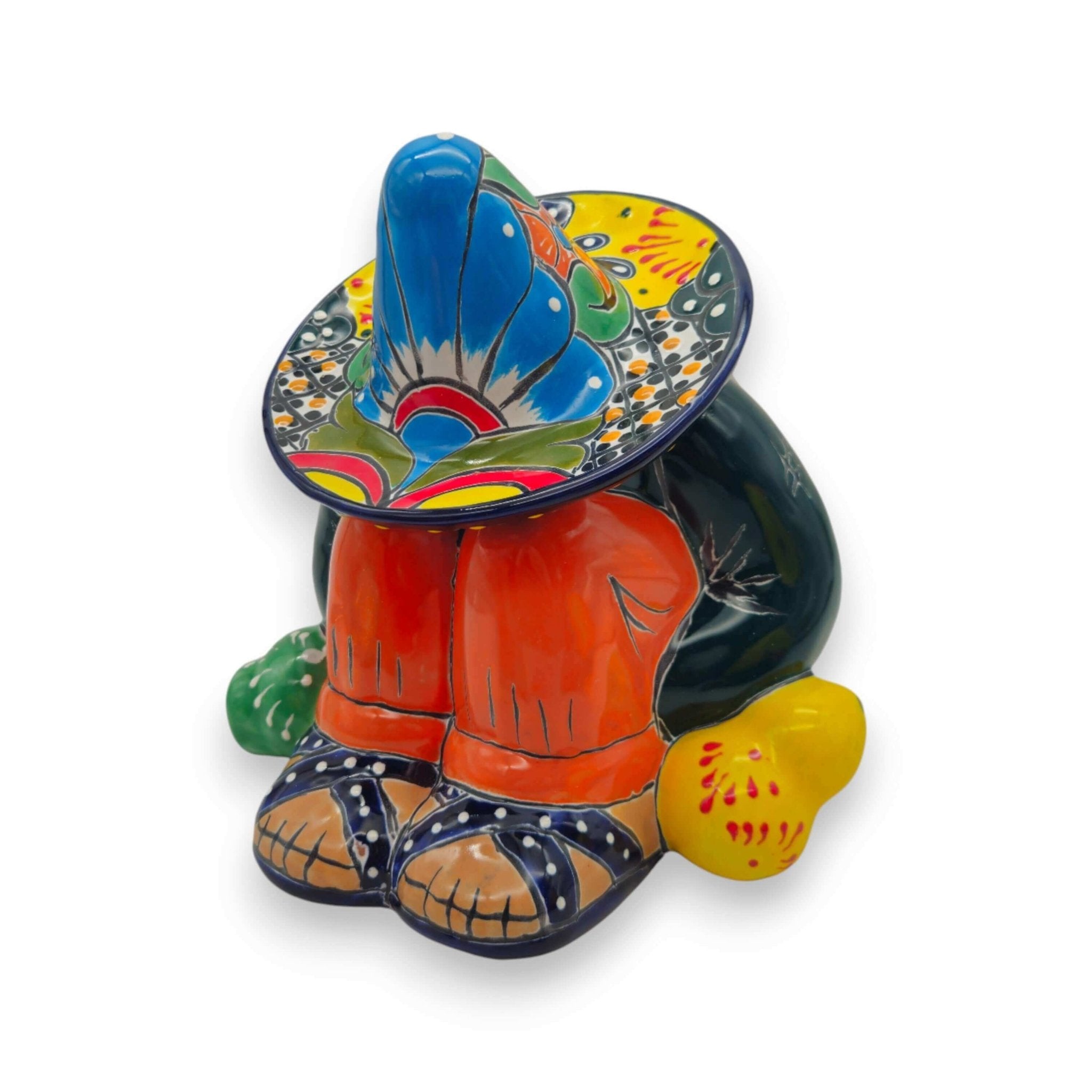 Talavera Canister with Lid | Sleeping Panchito Mexican Pottery Jar Talavera Canister Set La Vie Bien Talavera Canister with Lid | Sleeping Panchito Mexican Pottery Jar