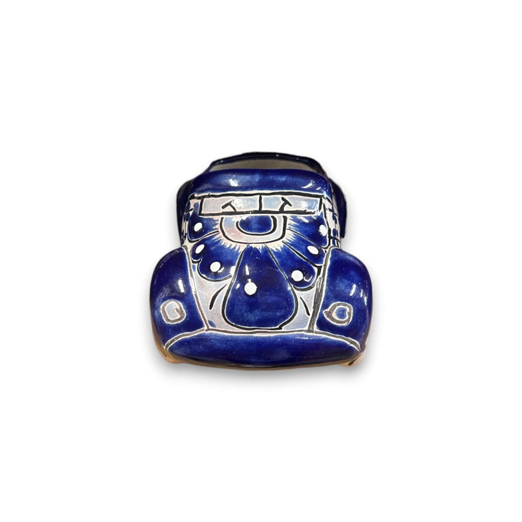 Talavera Car Planter | Small Blue & White Handmade Ceramic Pot Talavera Planter La Vie Bien Talavera Car Planter | Small Blue & White Handmade Ceramic Pot