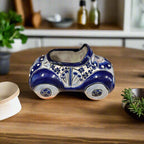 Talavera Car Planter | Small Blue & White Handmade Ceramic Pot Talavera Planter La Vie Bien Talavera Car Planter | Small Blue & White Handmade Ceramic Pot
