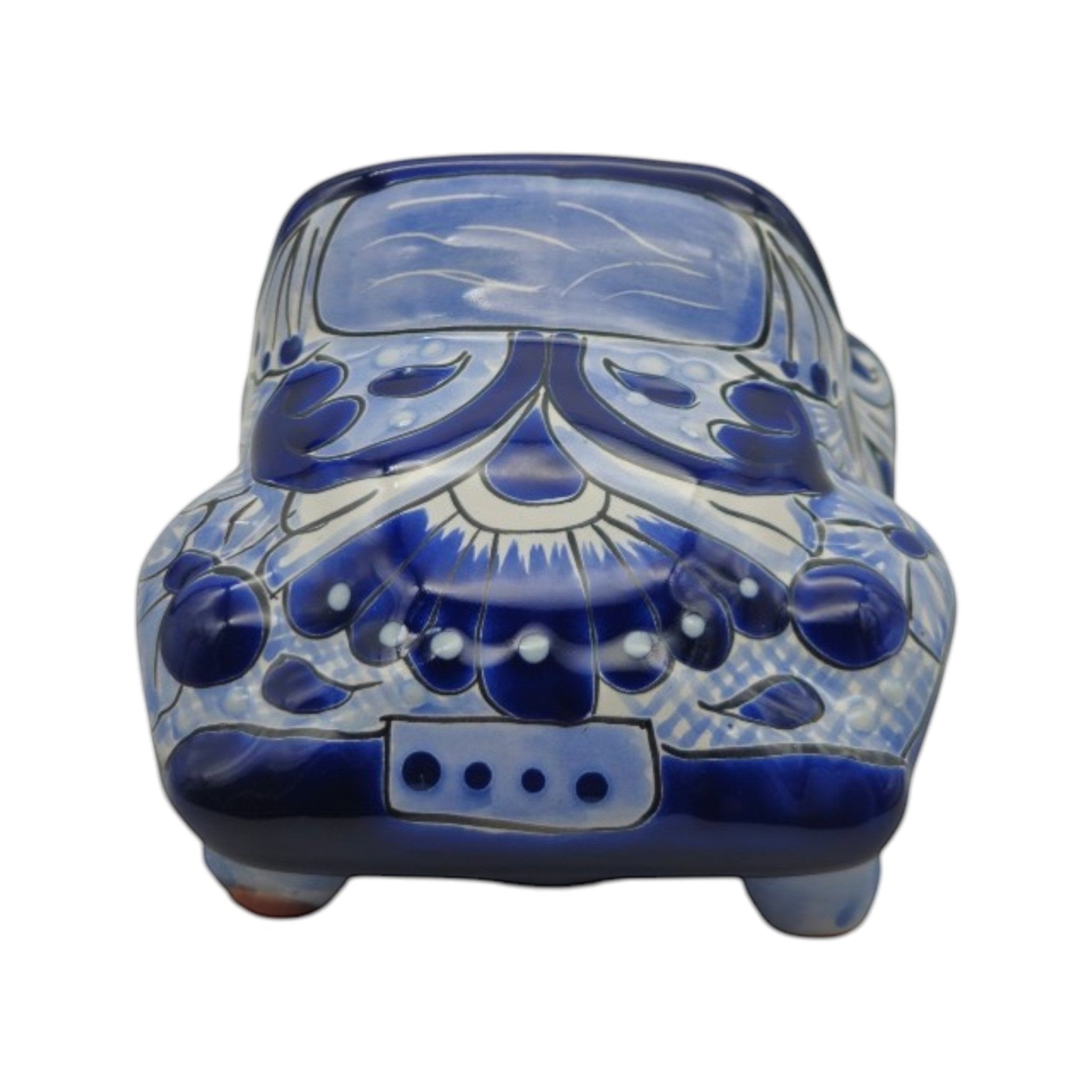 Talavera Car Planter | Small Blue & White Handmade Ceramic Pot Talavera Planter La Vie Bien Talavera Car Planter | Small Blue & White Handmade Ceramic Pot