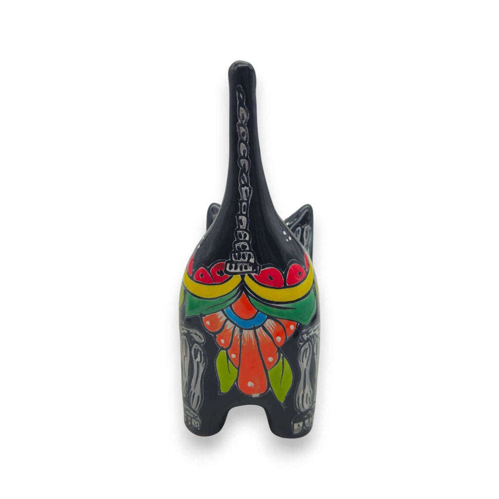 Talavera Cat Figurine | Day of the Dead Handcrafted Art Talavera Statue La Vie Bien Talavera Cat Figurine | Day of the Dead Handcrafted Art