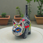 Talavera Cat Figurine | Day of the Dead Handcrafted Art Talavera Statue La Vie Bien Talavera Cat Figurine | Day of the Dead Handcrafted Art