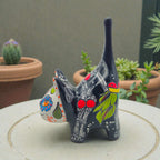 Talavera Cat Figurine | Day of the Dead Handcrafted Art Talavera Statue La Vie Bien Talavera Cat Figurine | Day of the Dead Handcrafted Art
