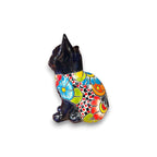 Talavera Cat Figurine | Hand-Painted Mexican Folk Art Home Decor Talavera Statue La Vie Bien Talavera Cat Figurine | Hand-Painted Mexican Folk Art Home Decor