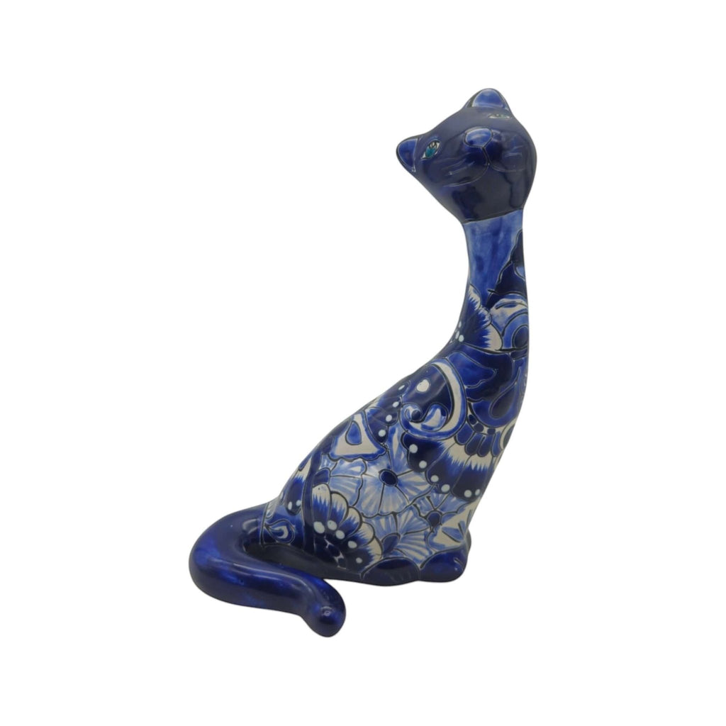 Talavera Cat Figurine | Multicolor Design Talavera Statue La Vie Bien Talavera Cat Figurine | Multicolor Design