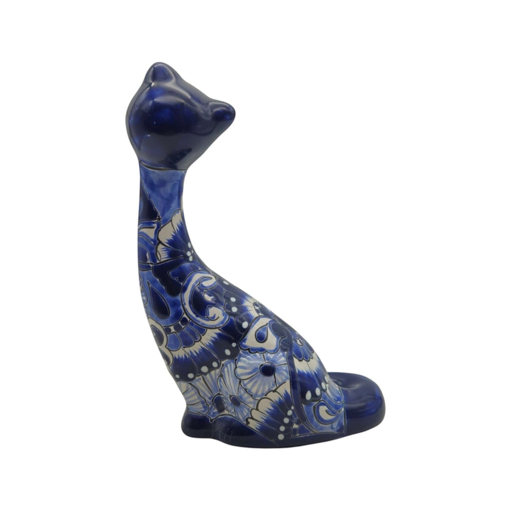 Talavera Cat Figurine | Multicolor Design Talavera Statue La Vie Bien Talavera Cat Figurine | Multicolor Design