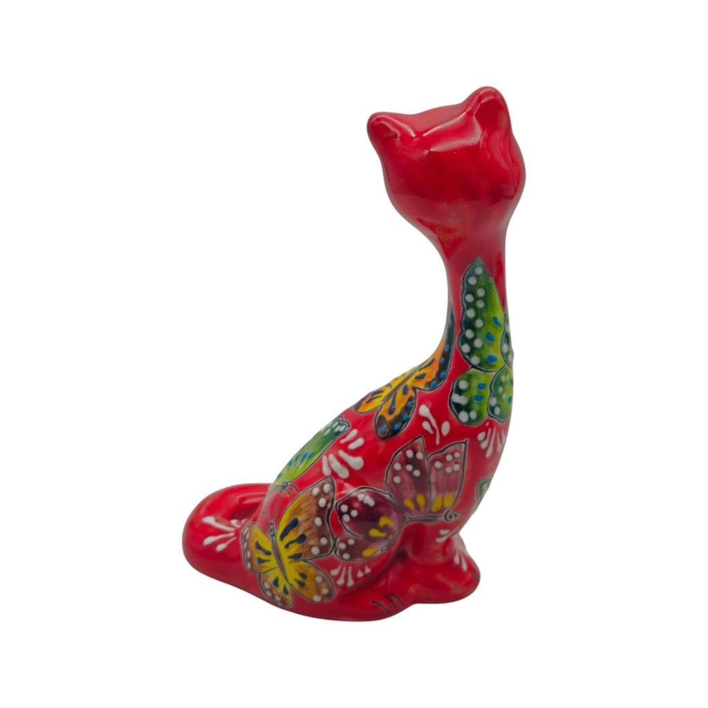 Talavera Cat Figurine | Multicolor Design Talavera Statue La Vie Bien Talavera Cat Figurine | Multicolor Design