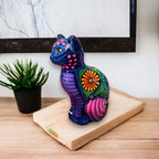 Talavera Cat Piggy Bank | Hand - Painted Mexican Ceramic Coin Holder Guerrero Piggy Bank La Vie Bien Talavera Cat Piggy Bank | Hand - Painted Mexican Ceramic Coin Holder