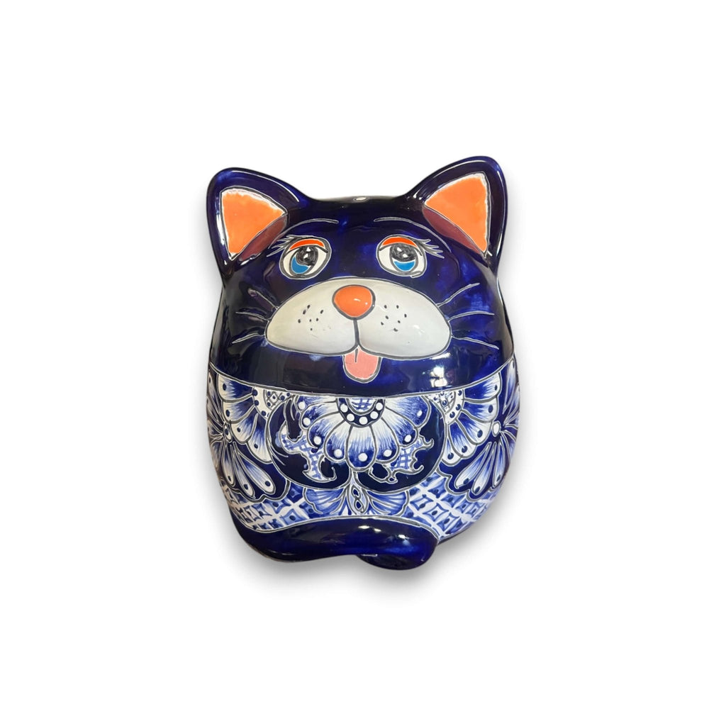 Talavera Cat Planter | Handcrafted Fat Cat Ceramic Pot Talavera Planter La Vie Bien Talavera Cat Planter | Handcrafted Fat Cat Ceramic Pot