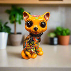 Talavera Cat Statue | Hand - Painted Mexican Folk Art Figurine Talavera Statue La Vie Bien Talavera Cat Statue | Hand - Painted Mexican Folk Art Figurine