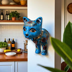 Talavera Cat Wall Planter | Hand-Painted Ceramic Art Talavera Wall Art La Vie Bien Talavera Cat Wall Planter | Hand-Painted Ceramic Art