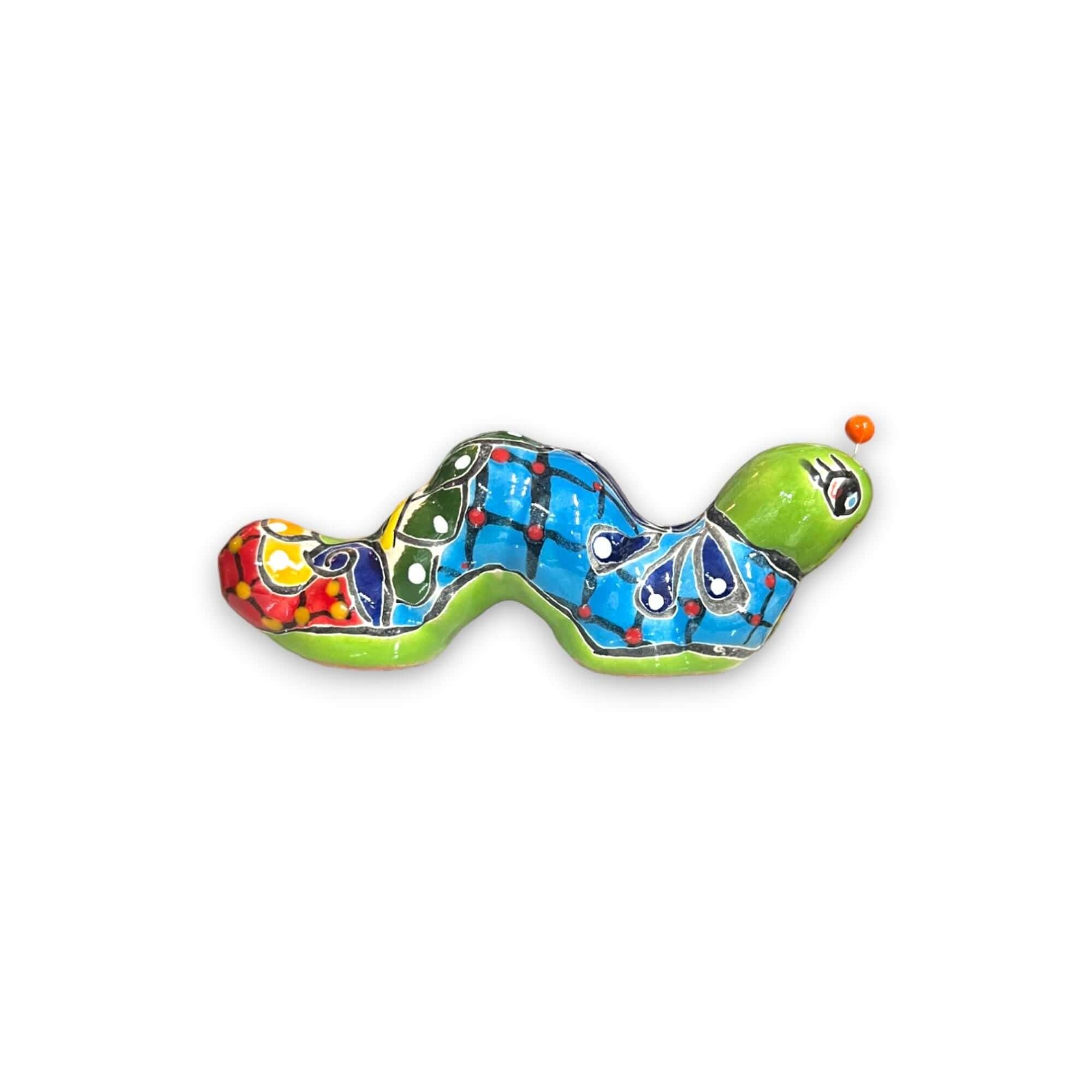 Talavera Caterpillar Art | Handcrafted Mexican Ceramic Figurine Talavera Figurine La Vie Bien Talavera Caterpillar Art | Handcrafted Mexican Ceramic Figurine