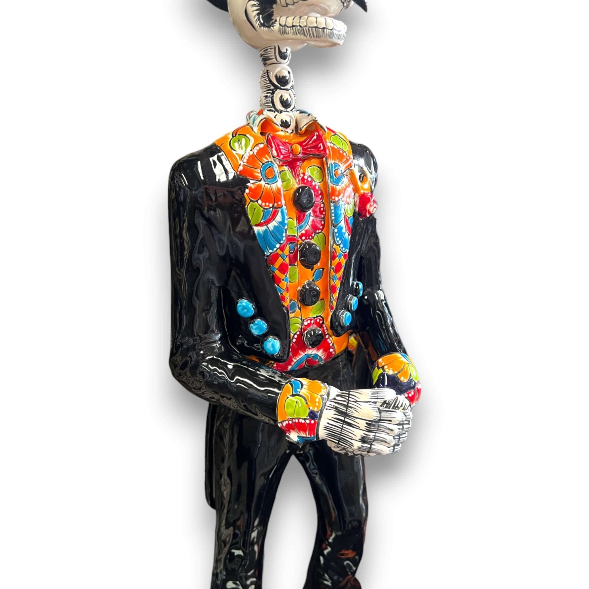 Talavera Catrin Statue | 33" Day of the Dead Figurine Talavera Statue La Vie Bien Talavera Catrin Statue | 33" Day of the Dead Figurine