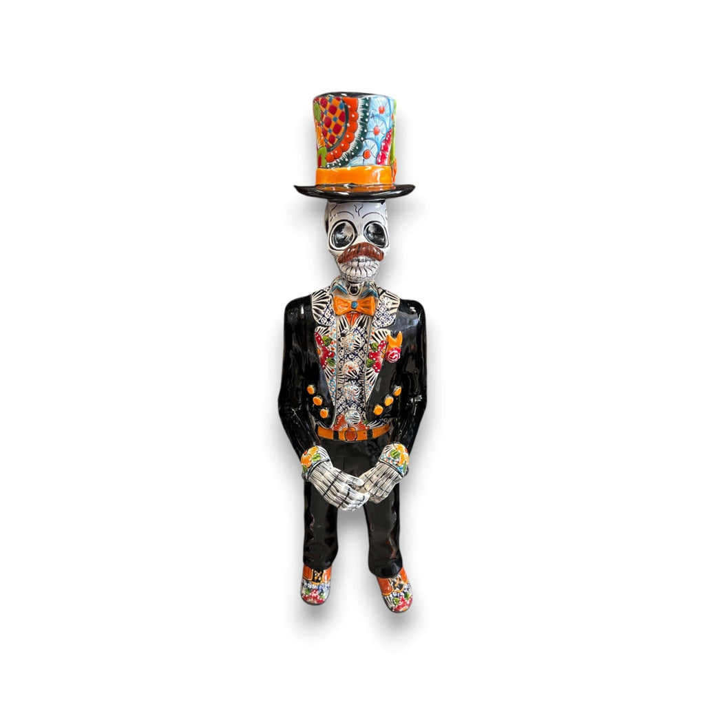 Talavera Catrin Statue | 33" Day of the Dead Figurine Talavera Statue La Vie Bien Talavera Catrin Statue | 33" Day of the Dead Figurine
