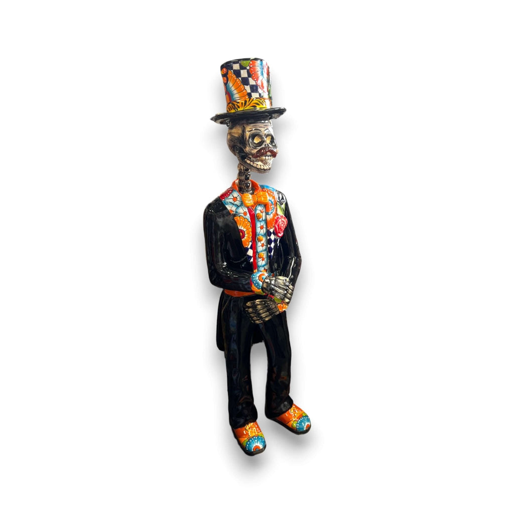Talavera Catrin Statue | 33" Day of the Dead Figurine Talavera Statue La Vie Bien Talavera Catrin Statue | 33" Day of the Dead Figurine