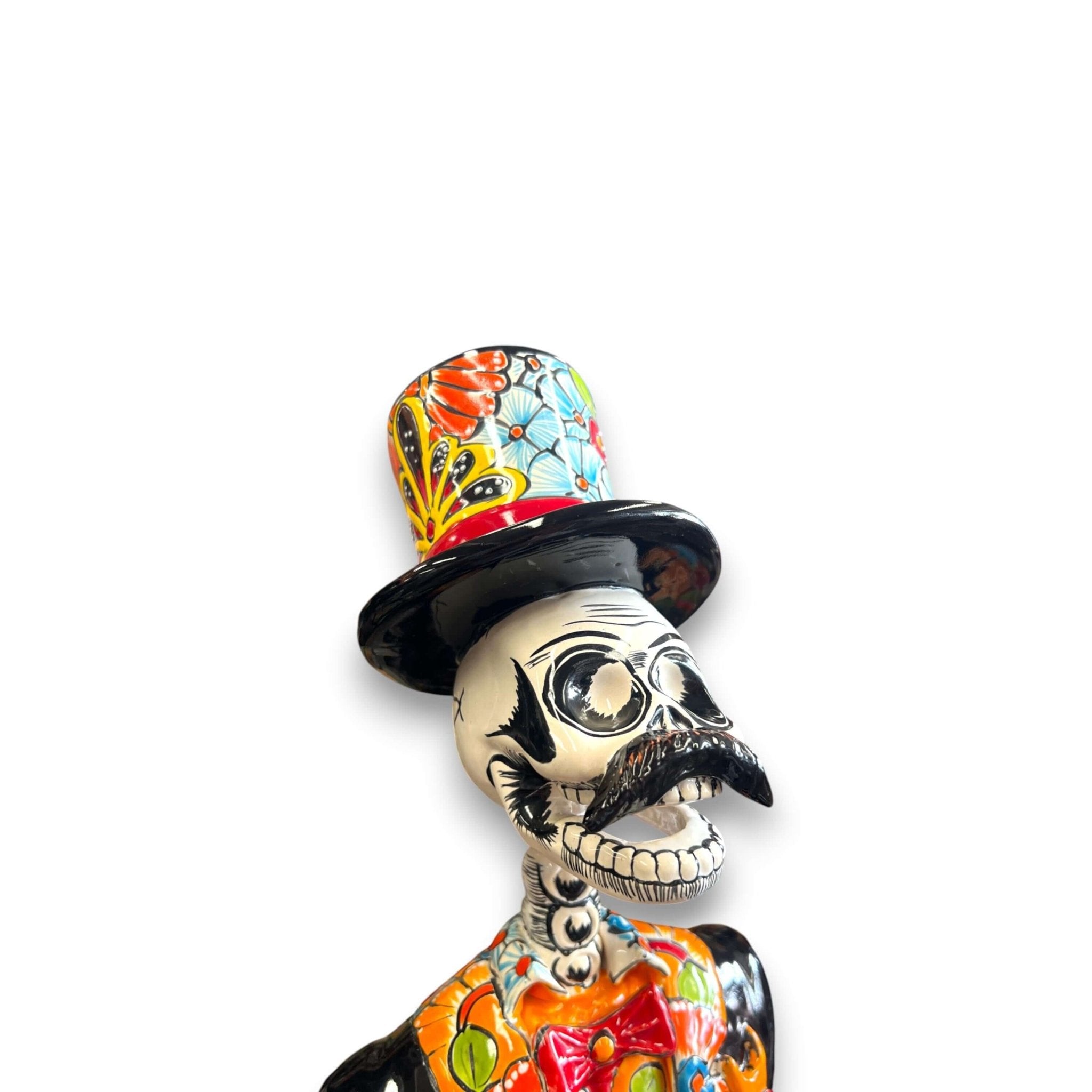 Talavera Catrin Statue | 33" Day of the Dead Figurine Talavera Statue La Vie Bien Talavera Catrin Statue | 33" Day of the Dead Figurine
