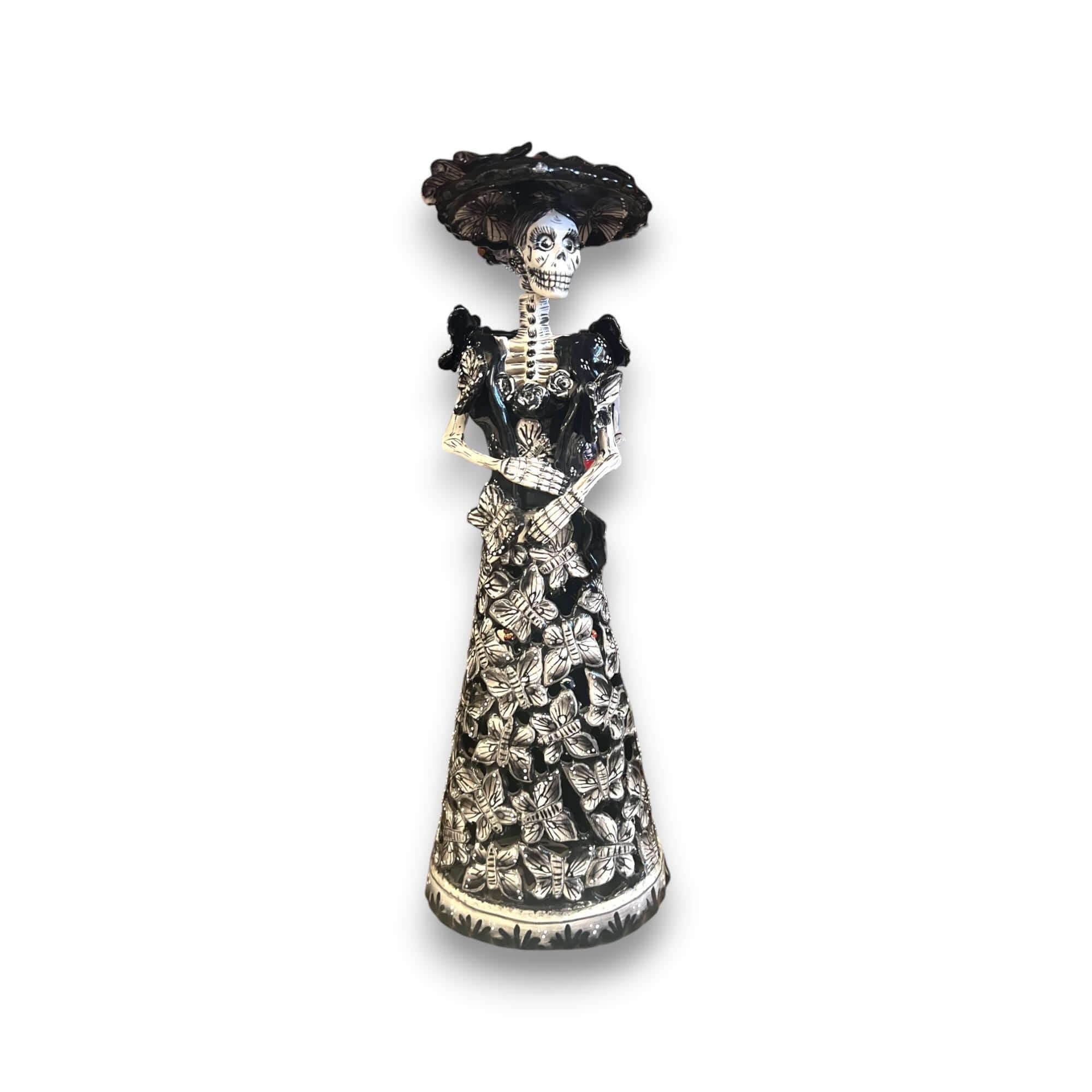Talavera Catrina Figurine | Handmade Day of the Dead Skeleton Art Talavera Figurine La Vie Bien Talavera Catrina Figurine | Handmade Day of the Dead Skeleton Art